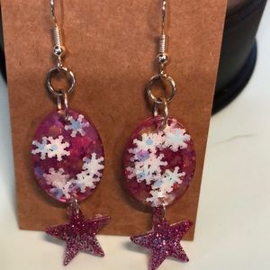 Star noel glitter dangles